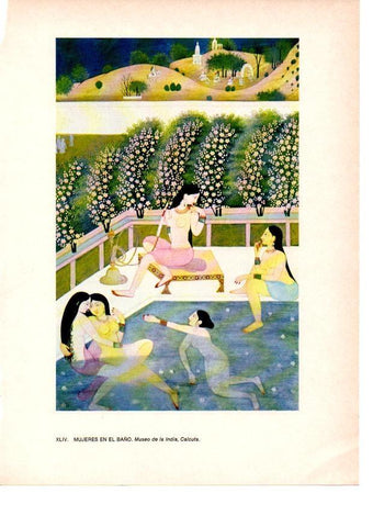 LAMINA 28058: Mujeres en el baño, India