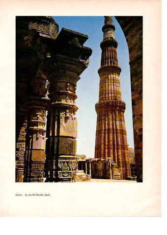 LAMINA 28047: El Kutb Minar en Nueva Delhi