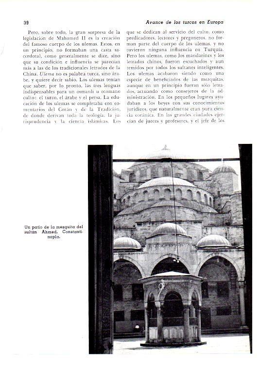 LAMINA 28072: Patio de la mezquita de Ahmed, Estambul