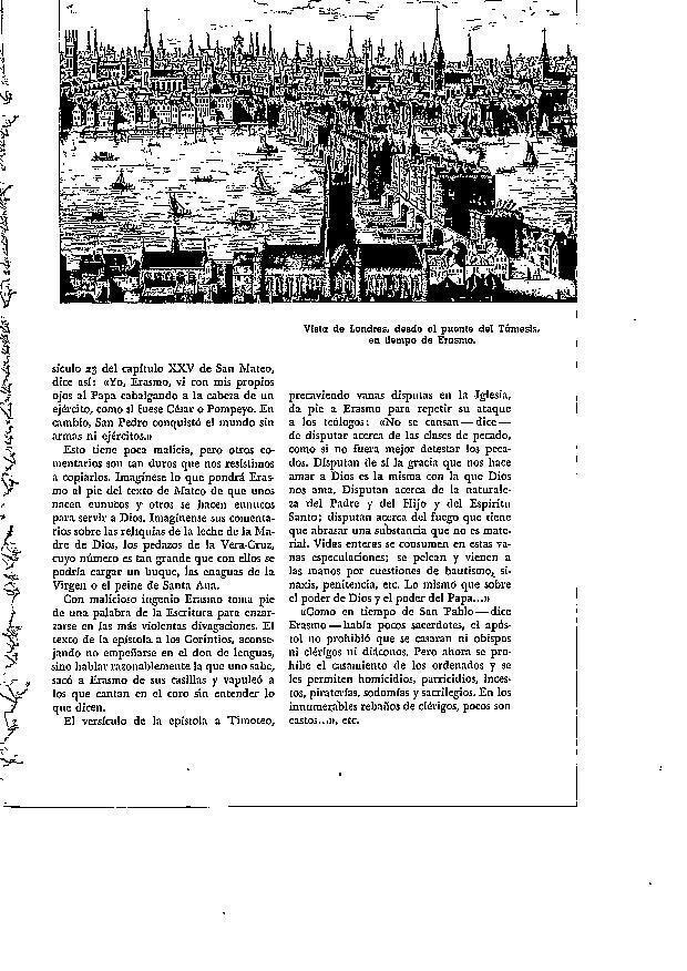 LAMINA 28095: Vista de Londres en tiempos de Erasmo