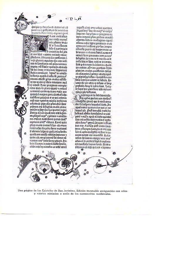 LAMINA 28091: Pagina de las Epistolas de San Jeronimo