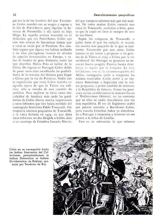 LAMINA 28079: Colon en su navegacion a las Indias, ilustracion