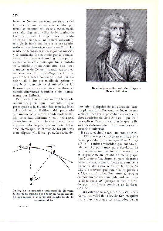 LAMINA 28169: Retrato de Newton de joven