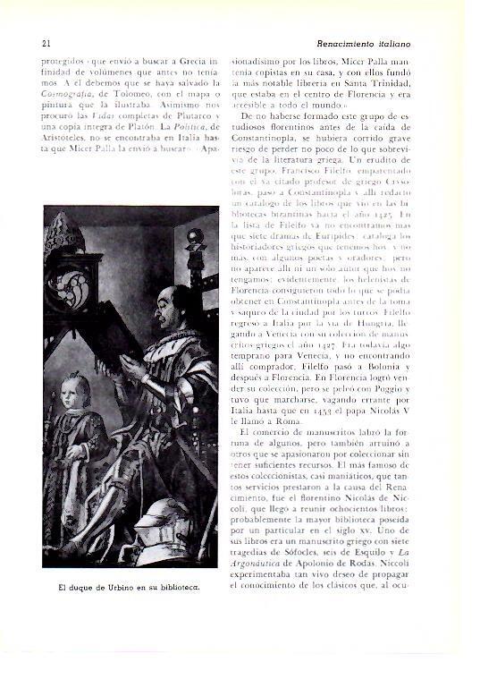 LAMINA 28252: El Duque Urbino en su biblioteca