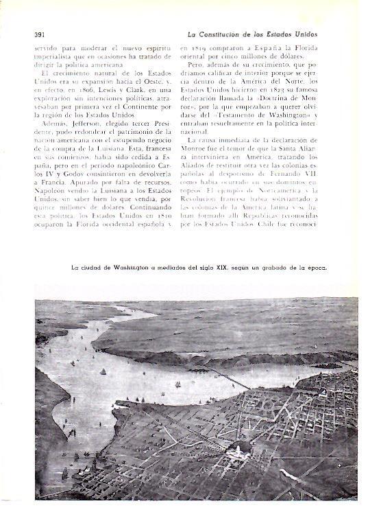LAMINA 28247: Grabado de la ciudad de Washington en el siglo XIX