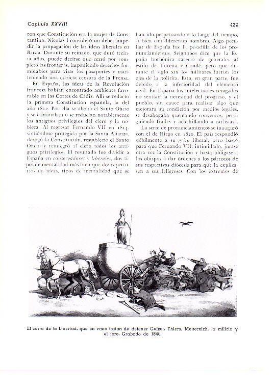 LAMINA 28262: El carro de la Libertad, grabado de 1840