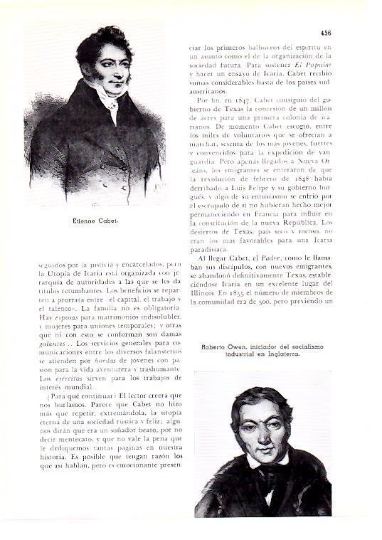 LAMINA 28279: Etienne Cabet y Robert Owen