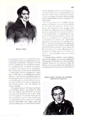 LAMINA 28279: Etienne Cabet y Robert Owen