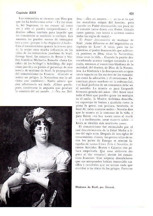 LAMINA 28265: Madame de Stael, por Gerard