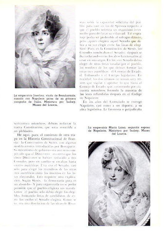 LAMINA 28231: Las emperatrices Josefina y Maria Luisa de Francia