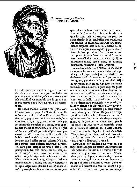 LAMINA 28197: Rousseau viejo, por Houdon