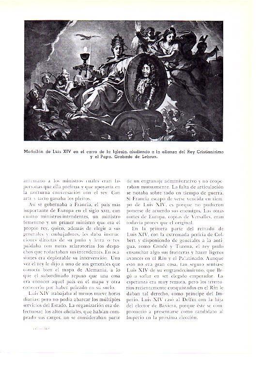 LAMINA 28186: Medallon de Luis XIV en el carro de la Iglesia