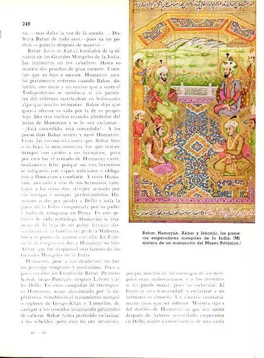LAMINA 28177: Babar, Hamayun, Akbar y Jehanjir de India