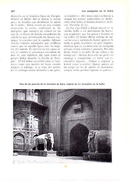 LAMINA 28176: Puerta de la fortaleza de Agra, India