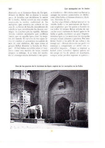 LAMINA 28176: Puerta de la fortaleza de Agra, India
