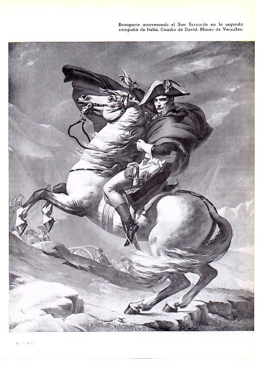 LAMINA 28229: Bonaparte atravesando el San Bernardo en Italia, por David
