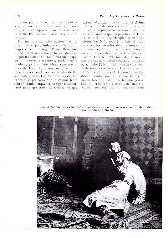 LAMINA 28203: Ivan el Terrible con su hijo Ivan, por I. E. Repin