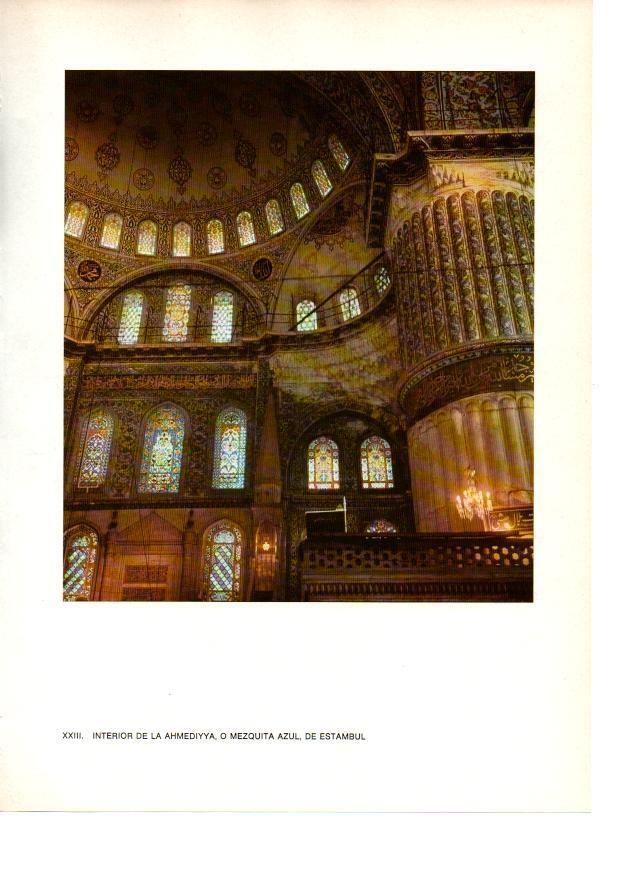 LAMINA 27868: Interior de la Mezquita Azul de Estambul