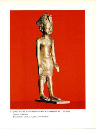 LAMINA 27912: Empuñadura de baston de la tumba de Tutankhamon