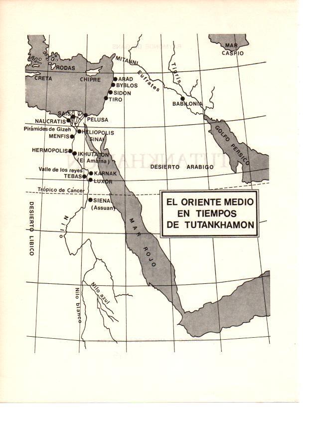 LAMINA 27902: Mapa del Oriente Medio en tiempos de Tutankhamon
