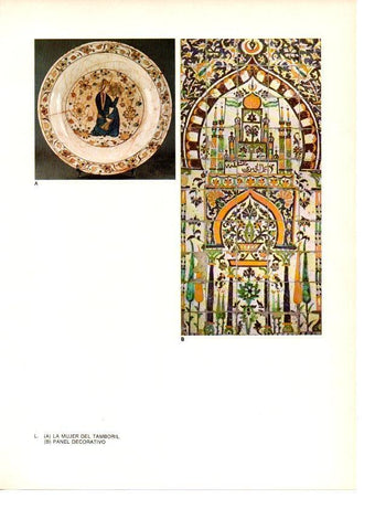LAMINA 27895: La mujer del tamboril y panel decorativo