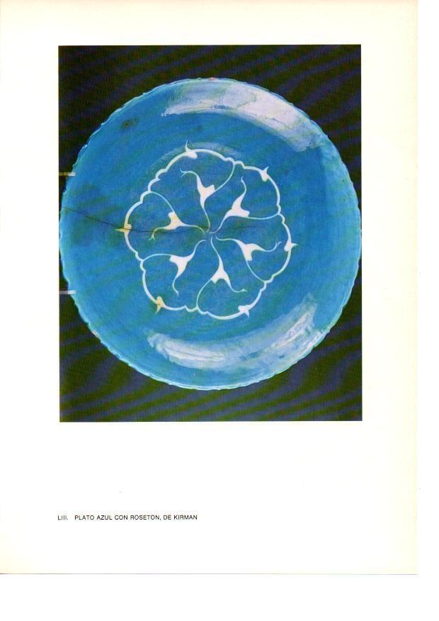 LAMINA 27898: Plato azul de Kirman