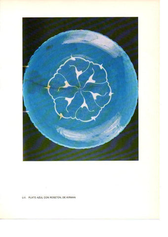 LAMINA 27898: Plato azul de Kirman