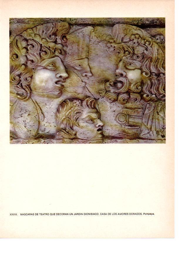 LAMINA 27817: Mascaras decorativas de la Casa de los Amores de Pompeya
