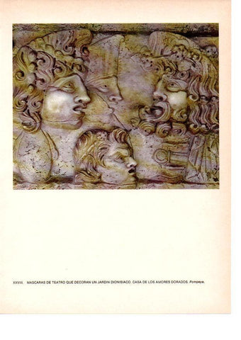 LAMINA 27817: Mascaras decorativas de la Casa de los Amores de Pompeya