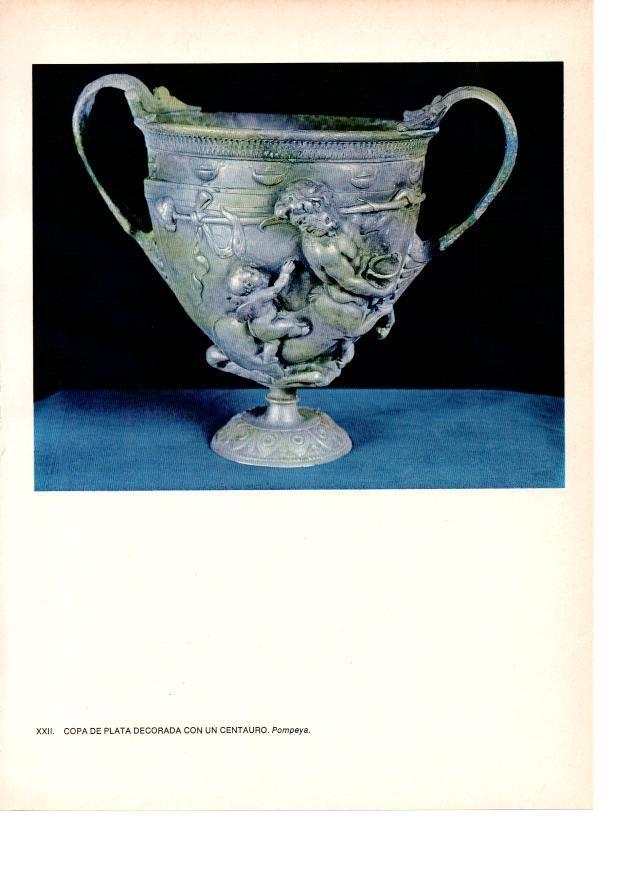 LAMINA 27811: Pompeya. Copa de plata decorada con un centauro