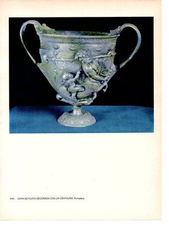 LAMINA 27811: Pompeya. Copa de plata decorada con un centauro