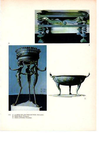 LAMINA 27810: Muebles de Pompeya