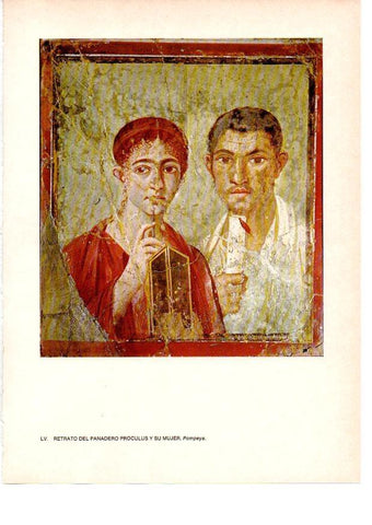 LAMINA 27844: Retrato del panadero Proculus y su mujer. Pompeya