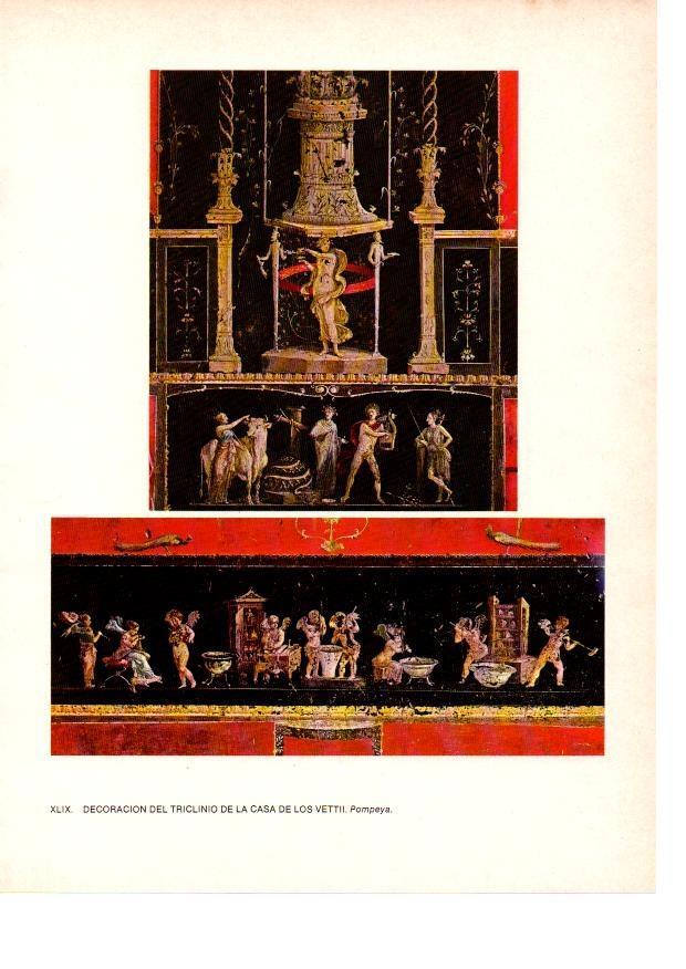 LAMINA 27838: Decoracion del Triclinio de la Casa de los Vetti en Pompeya