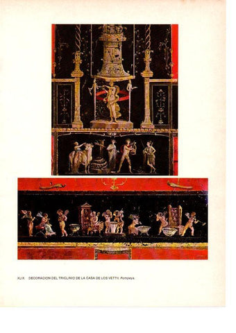 LAMINA 27838: Decoracion del Triclinio de la Casa de los Vetti en Pompeya