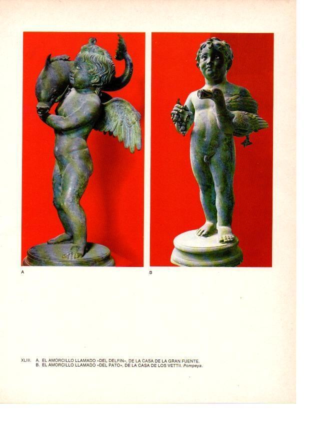 LAMINA 27832: Amorcillo del Delfin y Amorcillo del Pato, Pompeya