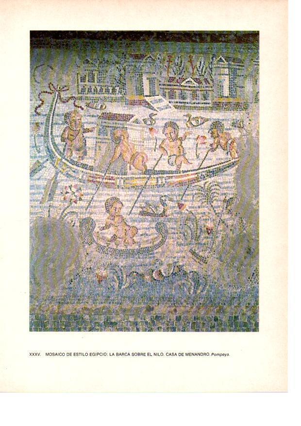 LAMINA 27824: Mosaico de la barca sobre el Nilo. Casa de Menandro. Pompeya