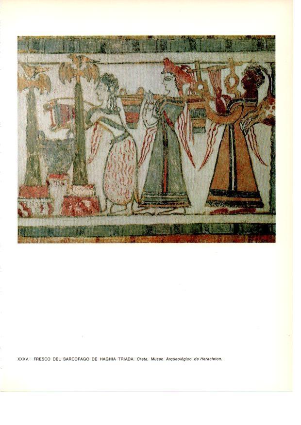 LAMINA 27993: Fresco del sarcofago de Haghia Triada
