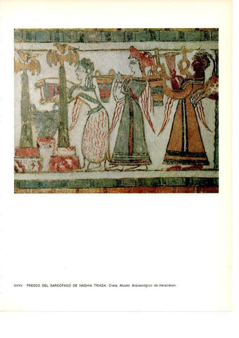 LAMINA 27993: Fresco del sarcofago de Haghia Triada
