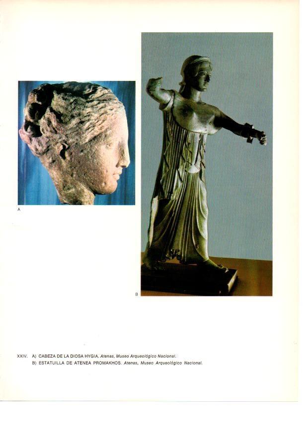 LAMINA 27982:  Estatuilla de Atenea Promakhos y cabeza de Hygia