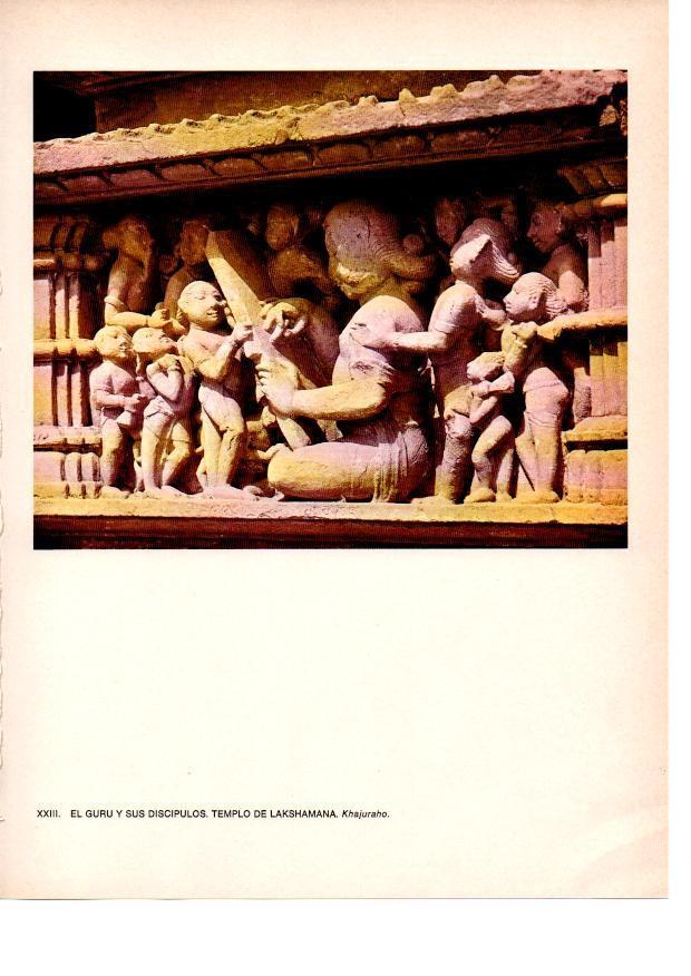 LAMINA 28037: Guru y sus discipulos, Templo de Lakshamana, Khajuraho