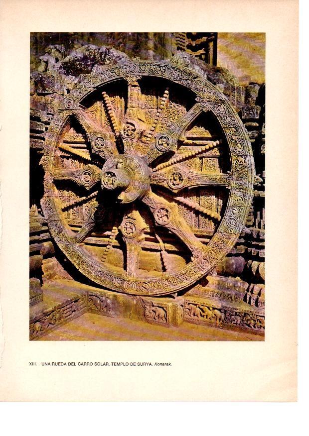 LAMINA 28027: Rueda del carro solar del templo de Surya, Konarak