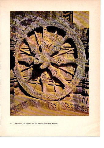 LAMINA 28027: Rueda del carro solar del templo de Surya, Konarak
