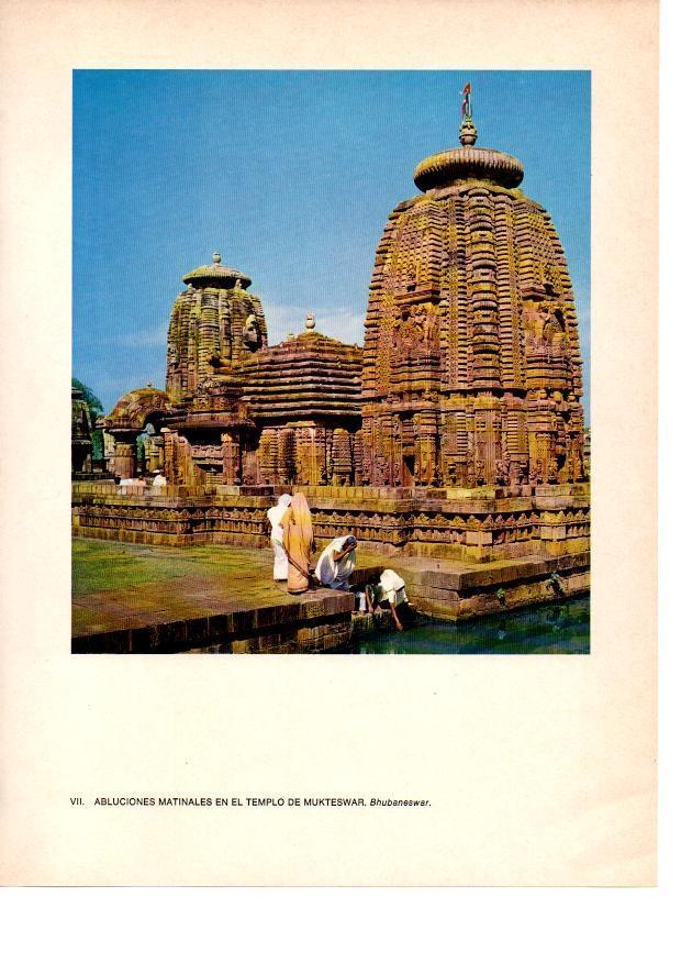LAMINA 28021: Abluciones en el templo de Mukteswar, Bhubaneswar