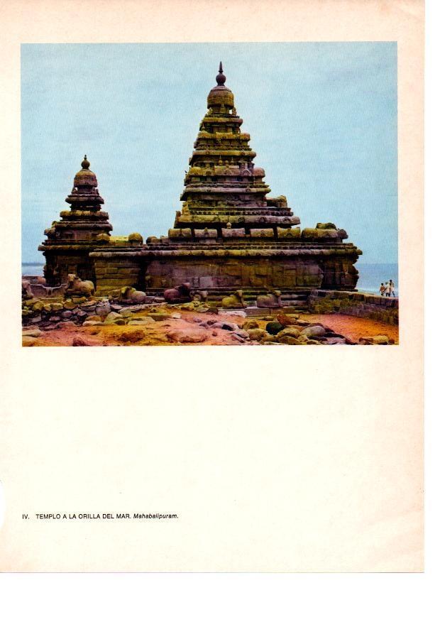 LAMINA 28018: Templo a la orilla del mar en Mahabalipuram