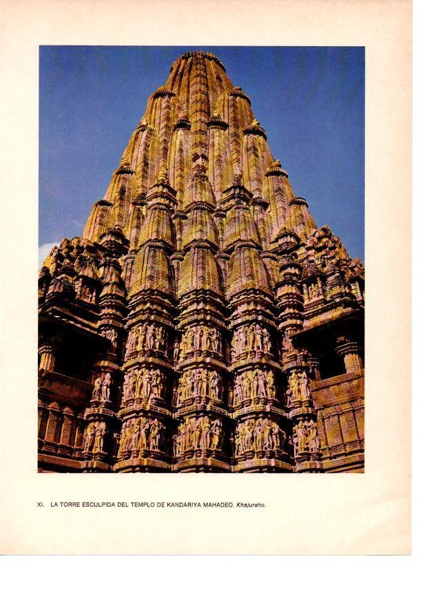 LAMINA 28025: Torre del templo de Kandariya Mahadeo, Khajuraho