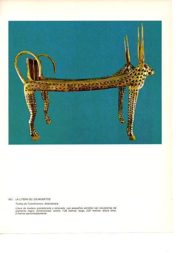 LAMINA 27943: La litera de los muertos de la tumba de Tutankhamon