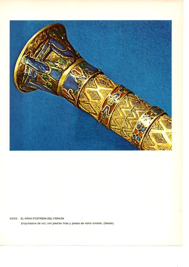 LAMINA 27941: Empuñadura del arma postrera de Tutankhamon