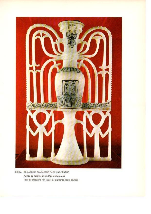 LAMINA 27936: Vaso para unguentos de la tumba de Tutankhamon