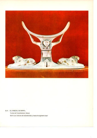 LAMINA 27945: Cabezal de marfil de la tumba de Tutankhamon